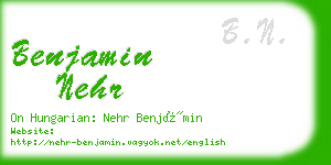 benjamin nehr business card